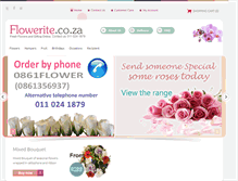 Tablet Screenshot of flowerite.co.za